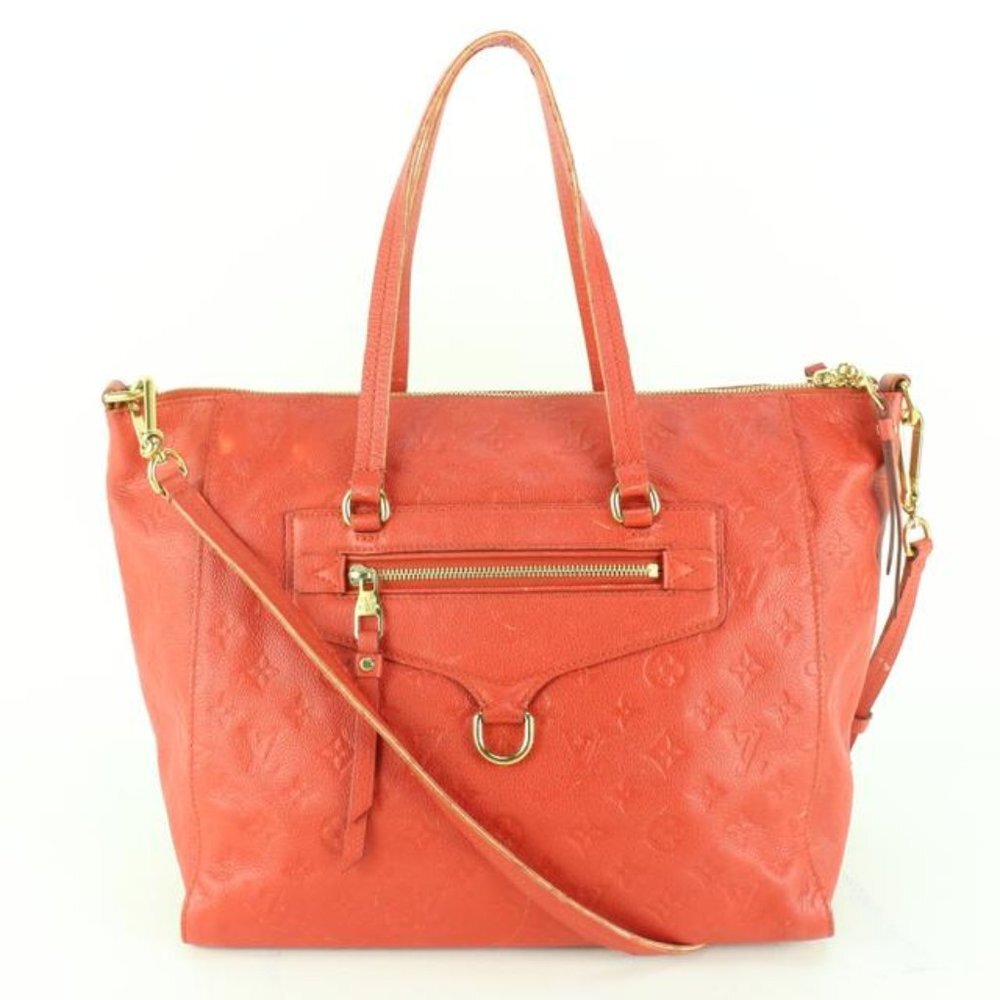 Louis Vuitton Red Leather Monogram Empreinte Lumineuse PM 2way Bag 1lk516s
